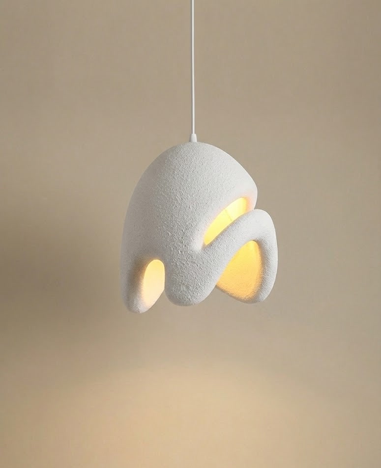 Alvea Woven Rattan Pendant Lamp by Maison Moya - sculptural pendant lamp