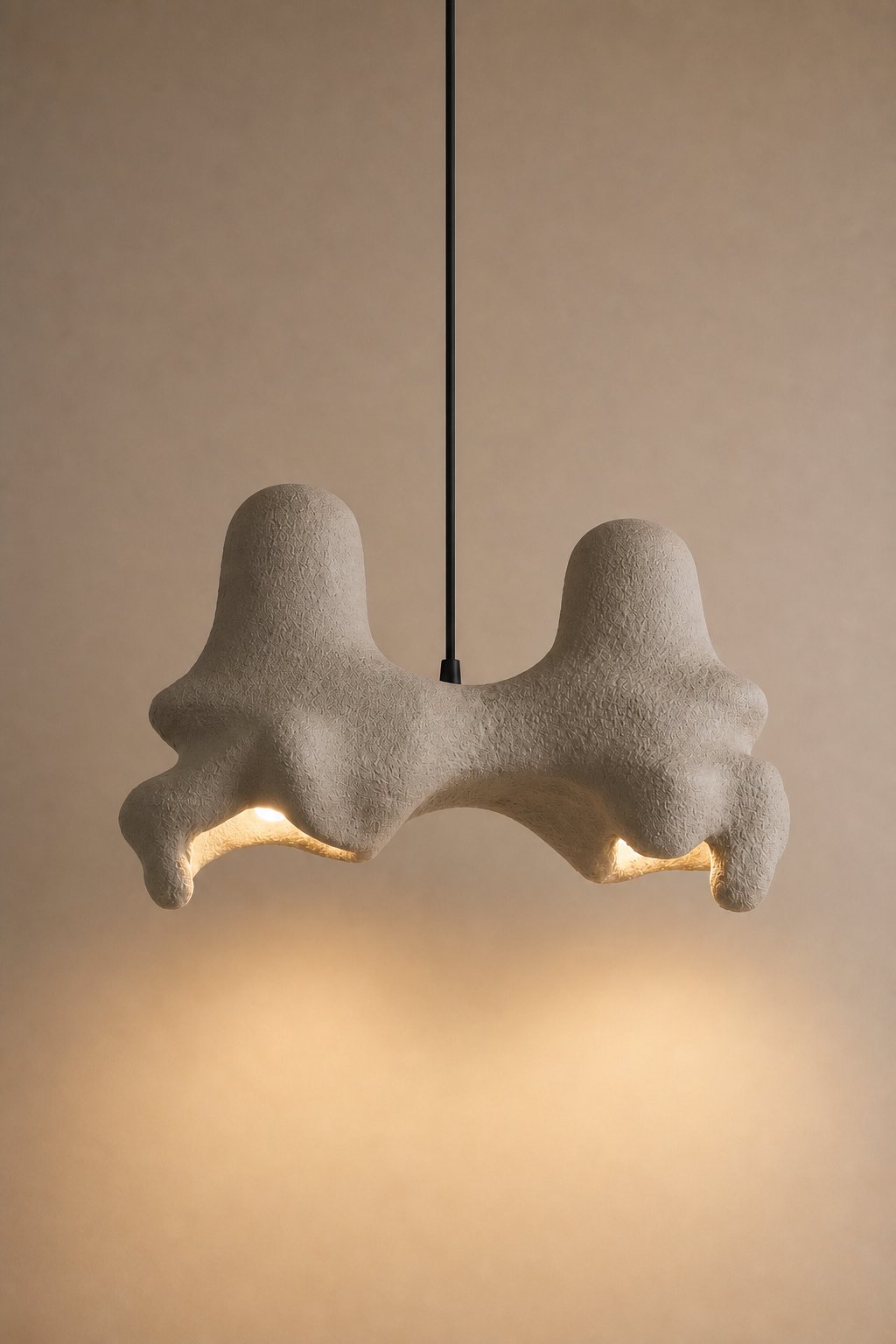 Maison Moya - cloche-jumelle-twin-bell-pendant - Gris Galet