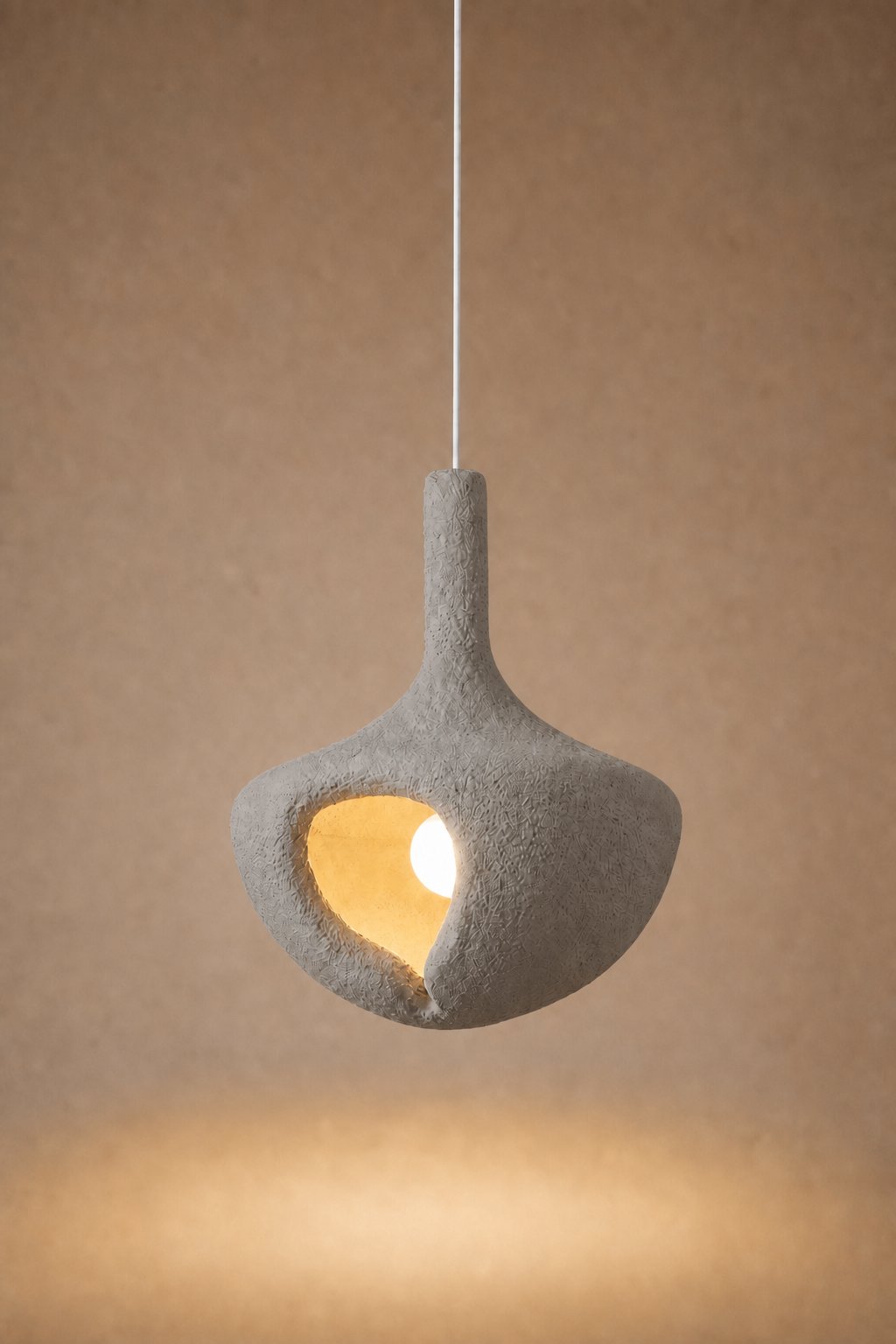 Maison Moya - Diamant Inverted Teardrop Plaster Pendant Lamp - Gris Galet