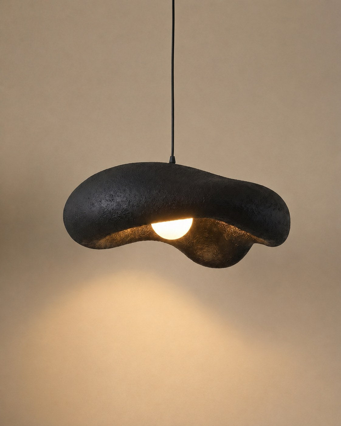 Maison Moya - Lampe suspendue Fleur de Prunier - Noir
