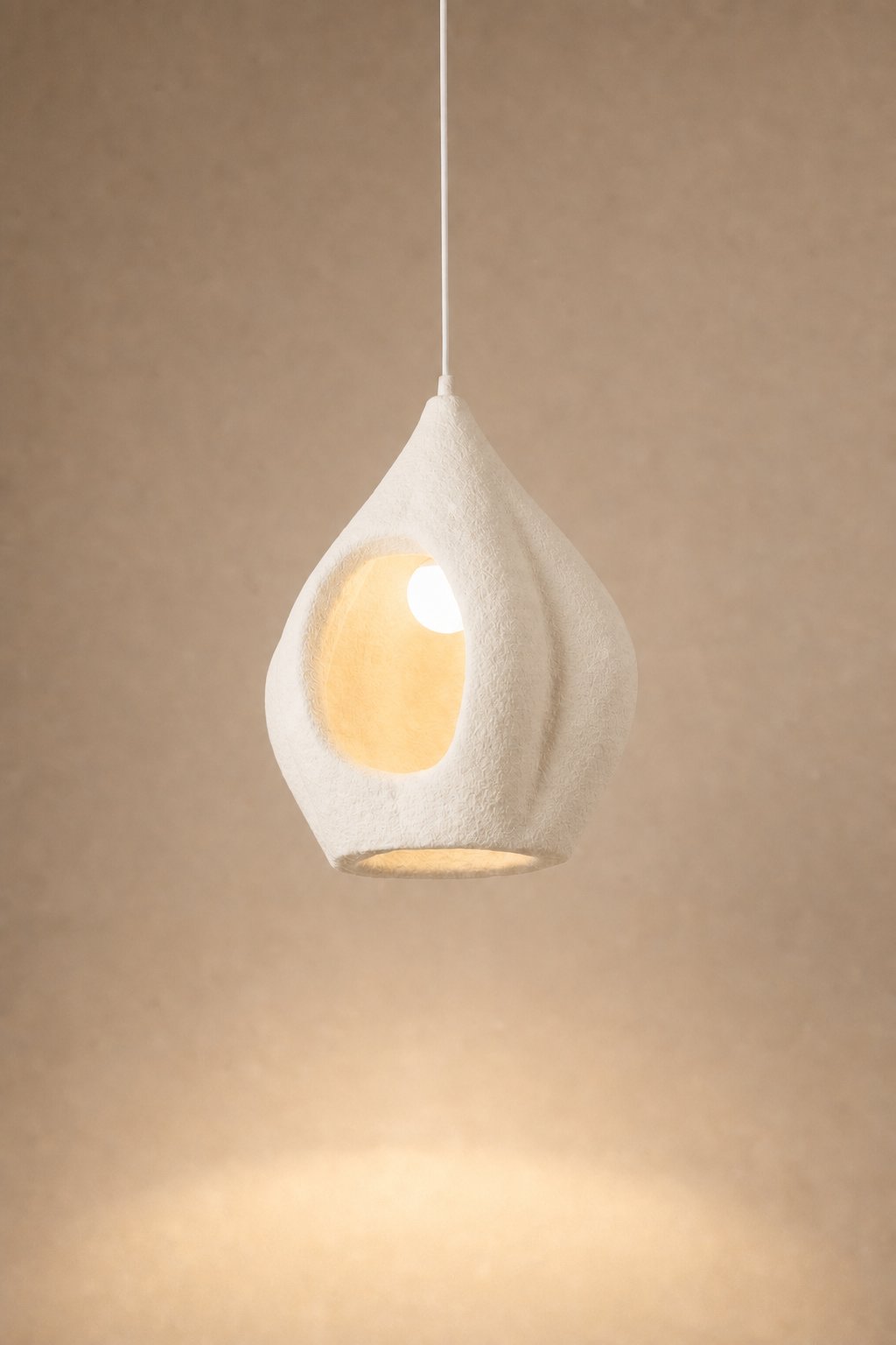 Maison Moya - Goutte Sculptural Plaster Pendant Lamp - Blanc Craie