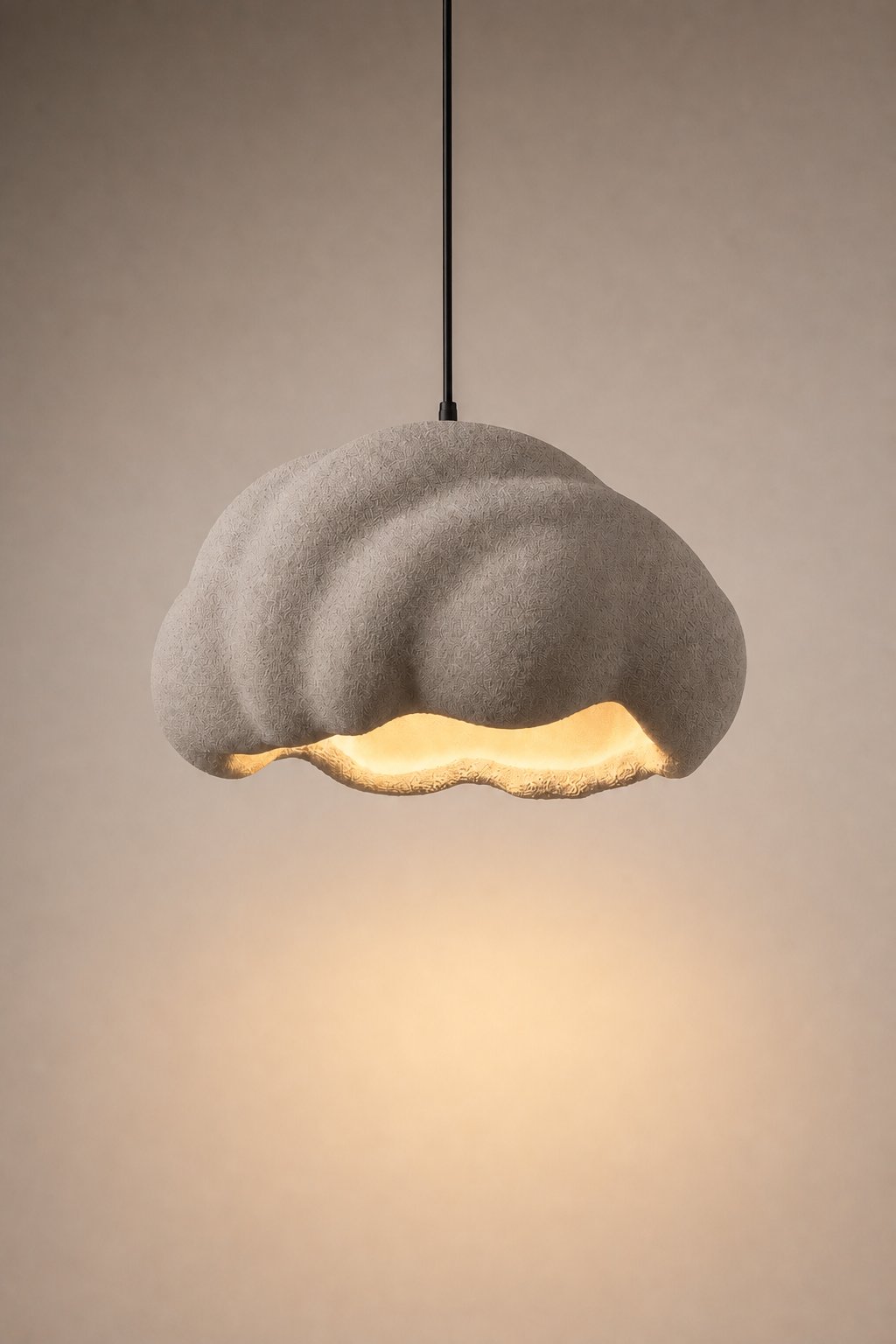 Maison Moya - nebula-smoked-glass-pendant - Gris Galet