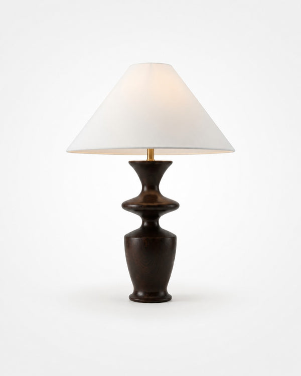 Sablier Turned Wood Table Lamp