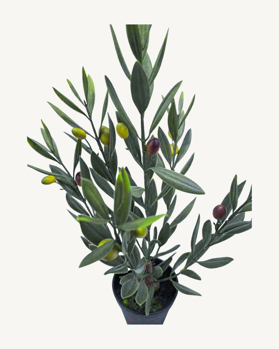 Seville Artificial Olive Tree, full product studio view in the included nursery pot