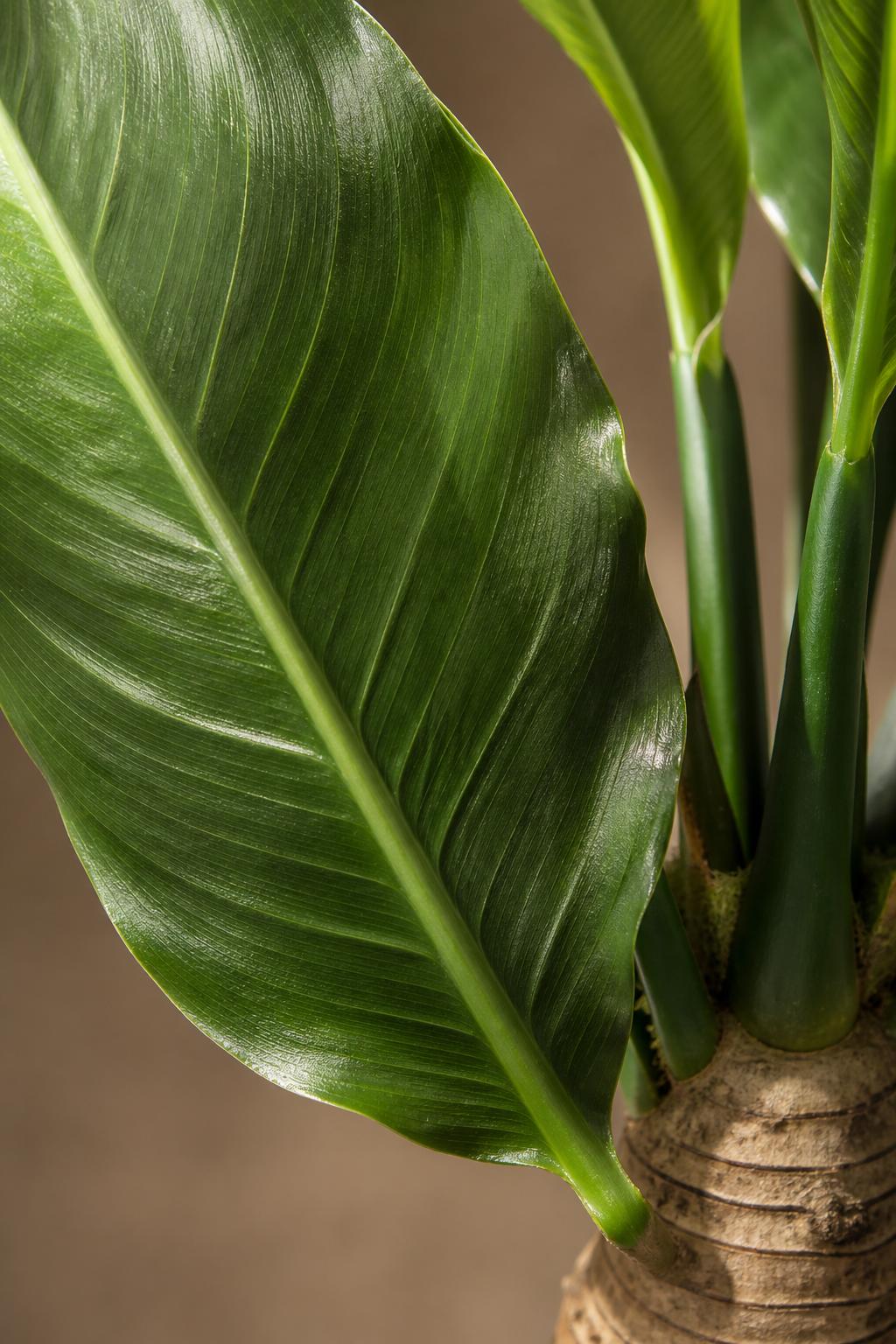 Maison Moya - Tropical Plant Leaf Design Faux Plant - closeup surface