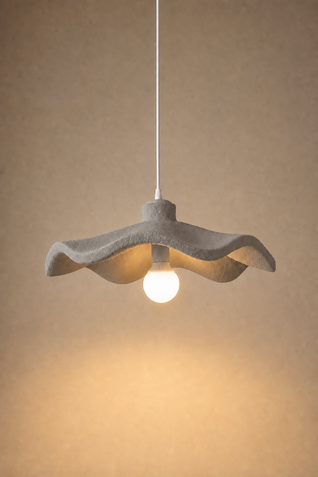 Maison Moya - Vague Wavy Disc Sculptural Pendant Lamp - Gris Galet