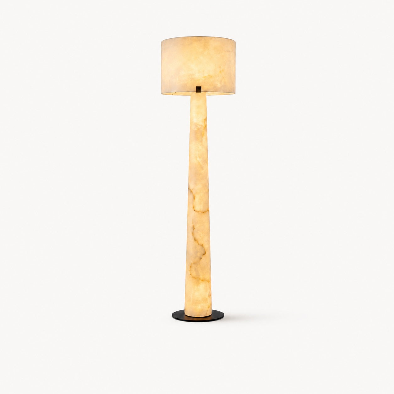 Albâtre Alabaster Column Floor Lamp
