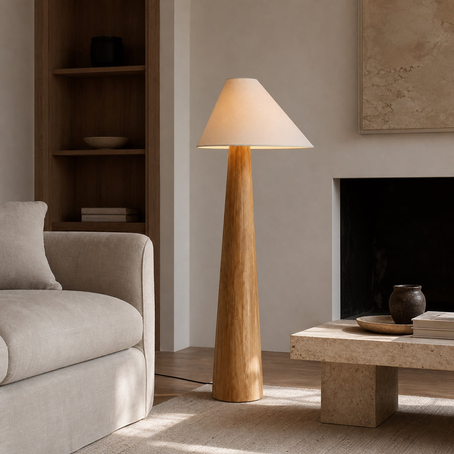 Lampadaire Cône Bois