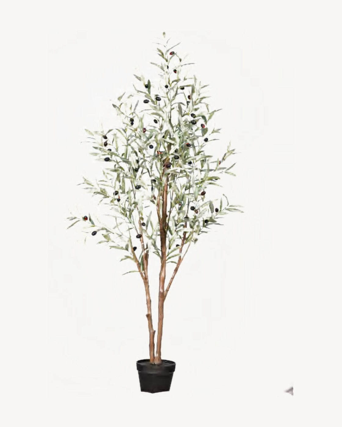 Coimbra Artificial Olive Tree, full product studio view in the included nursery pot