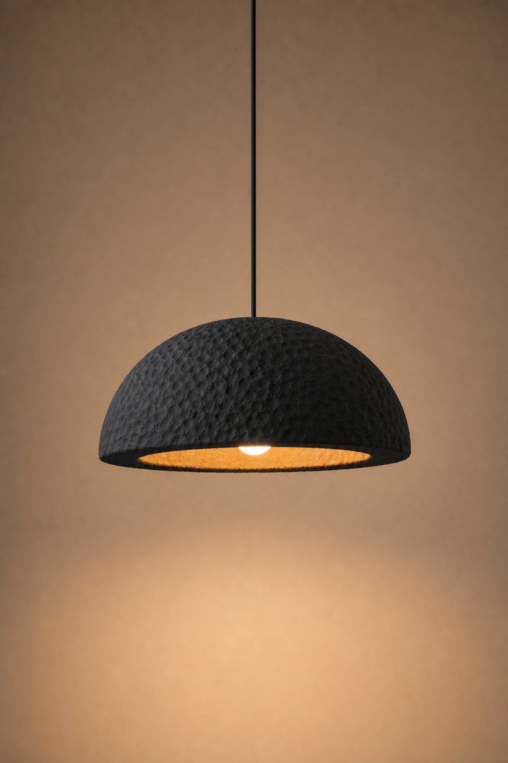 Maison Moya - Demi-Lune Sculpted Dome Pendant Lamp - Noir