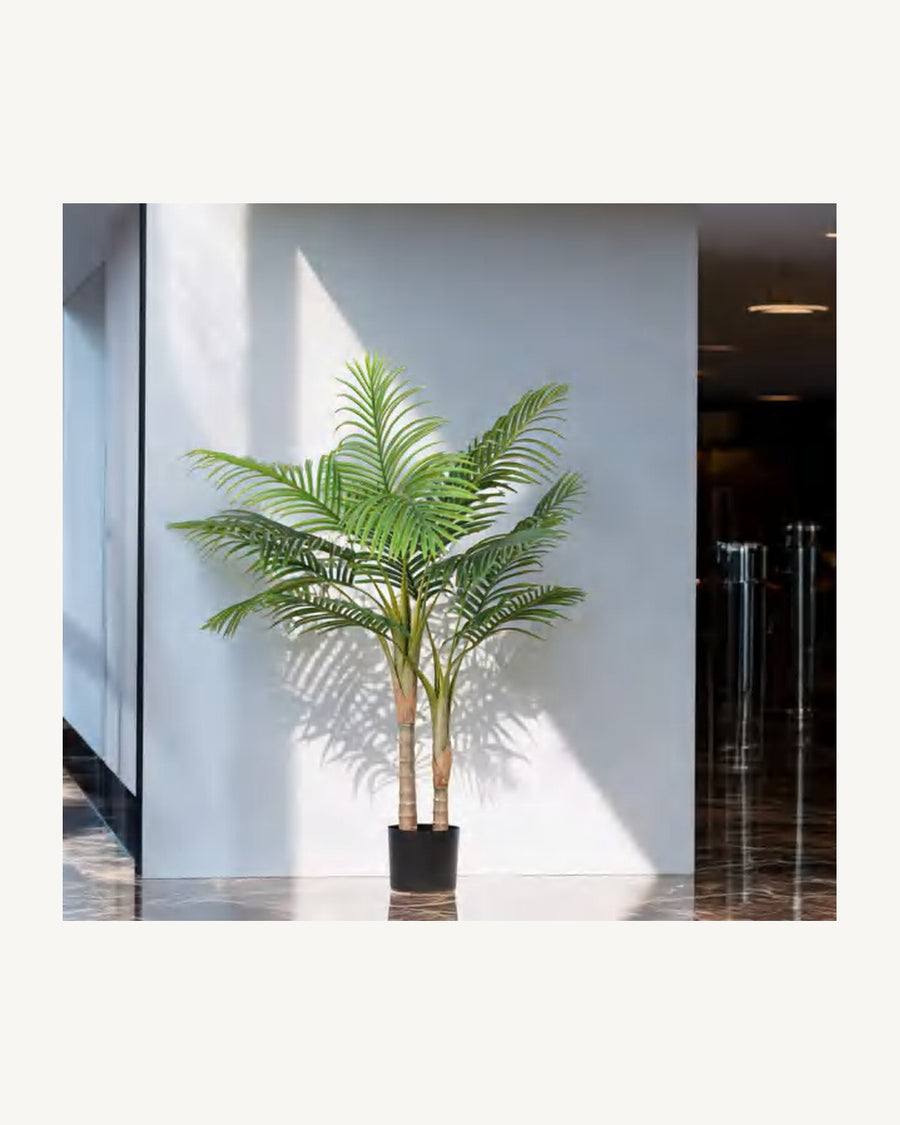 Sienna Artificial Geranium Tree, full product studio view in the included nursery pot