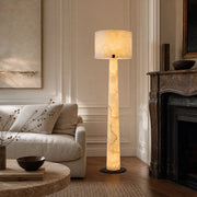 Albâtre Alabaster Column Floor Lamp