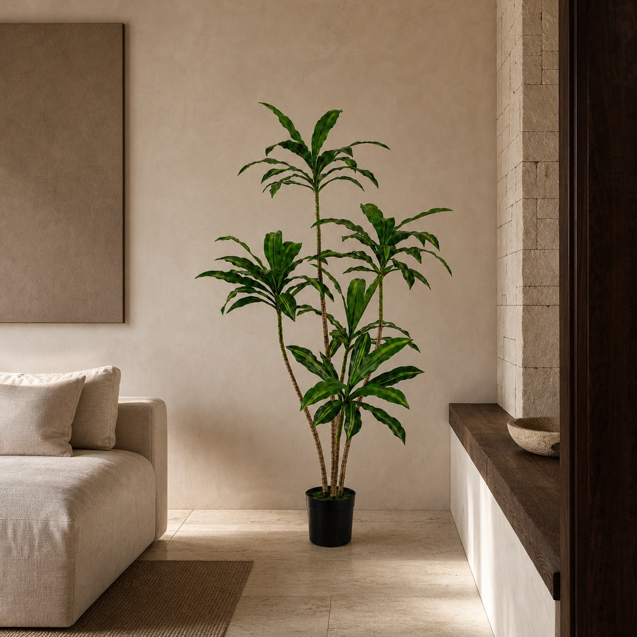 Dracaena Realistic Trunk Faux Tree