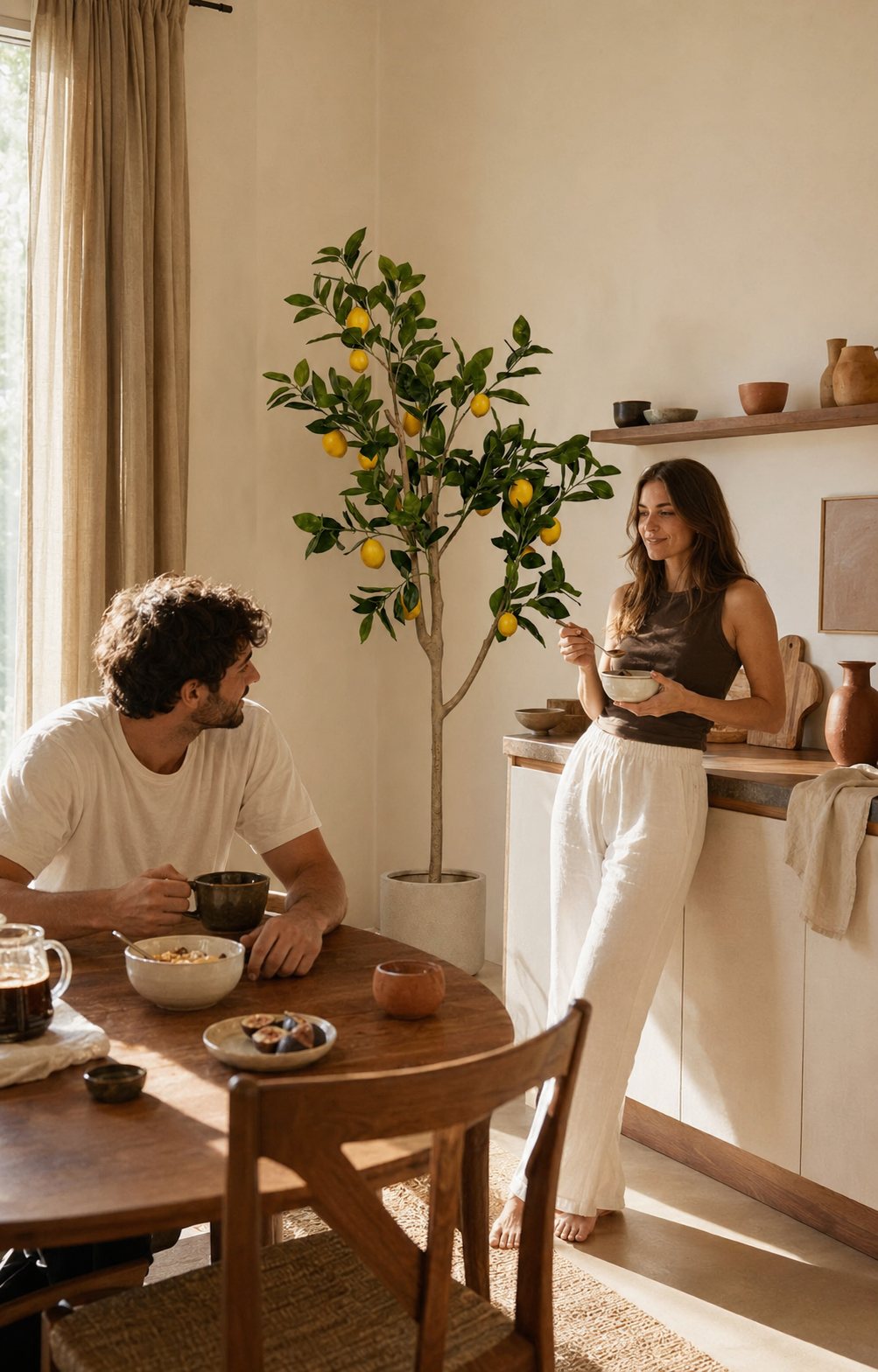 Intérieur Maison Moya habité, avec botanique artificielle
